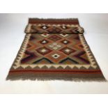 A Maimana Kilim Runner. W:79cm x H:303cm