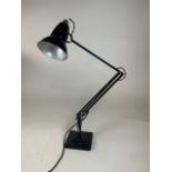 A vintage Anglepoise lamp by Herbert Terry W:15cm x D:15cm Base H:93cm. Fully extended