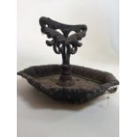 A Victorian cast iron boot scraper. W:30cm x D:24cm x H:20cm