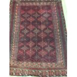 A Tekke Turkoman rug. W:190cm x H:140cm