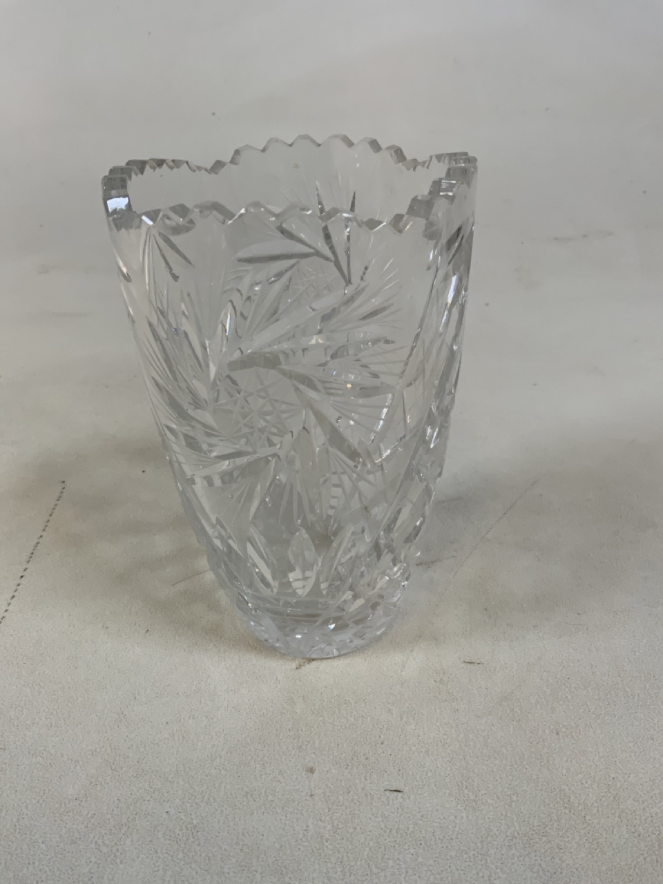 A collection of cut and moulded glass including two strawberry bowls, vases and large bowls - Image 6 of 8