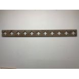 Antique carved pine panel W:230cm x D:4cm x H:19.5cm