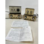 Three Gauge Master controllers for model railways and a Clipper power control unit by Hammat and