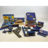 A large collection of Hornby Dublo D1 Gauge 00. D1 Through Station in original box, D1 Turntable