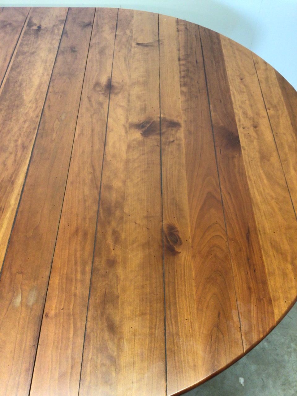 A French cherry wood dining table on large single pedestal W:196cm x D:115cm x H:75cm - Image 3 of 6