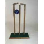 Novelty cricket stumps - howzatt! W:36cm x D:14cm x H:58cm