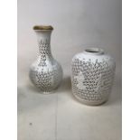 A collection of oriental and oriental style ceramics. Tallest vase 32cm includes vases, plated