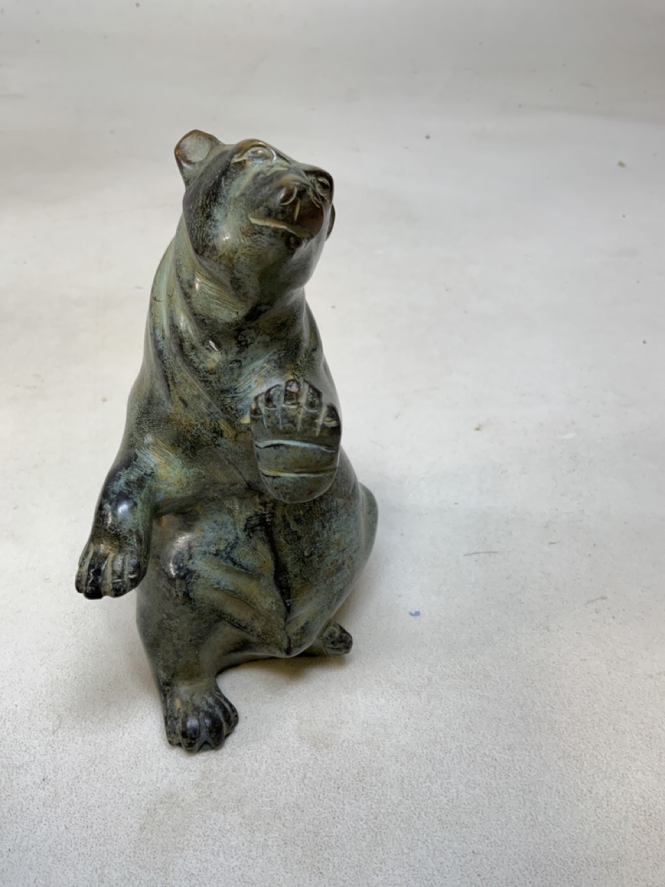 A ceramic study of a rearing bear H:17cm - Image 3 of 3