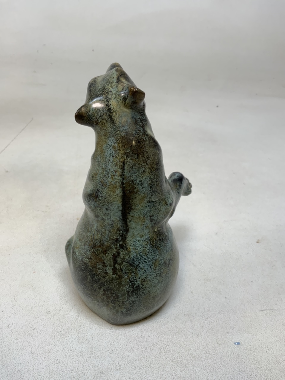A ceramic study of a rearing bear H:17cm - Image 2 of 3