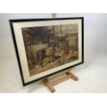 Vintage framed print of a classic English rural scene by E.S and A Robinson of Bristol.W:76cm x