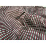 A length of cut velvet stripe heavy upholstery fabric 140cm width x 560cm