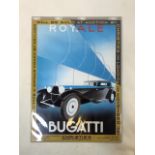 Christie’s auction advertisement for the sale of a Bugatti Type 41 Royal with coachwork by Kellner