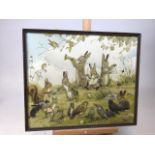 A vintage Margaret Tarrant print - Wandering Minstrels in original decorative glazed frame W: