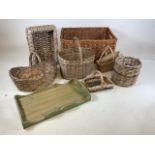 Assortment of wicker baskets and trugs etc.W:56cm x D:41cm x H:26.5cm