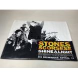 Stones Scorsese Shine a Light film poster. Printed both sides. Mark to top left hand side, some