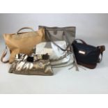 A collection of ladies handbags to include a Liz Claiborne tote, a Jane Shelton shoulder bag, a