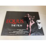 Equus The Film poster with over sticker showing production design and costumes by Tony Walton.