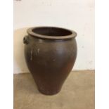 A stoneware amphora style garden pot W:42cm x H:55cm