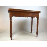 A mahogany tea table with storage underneath top W:89cm x H:74cm