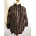 A vintage sheepskin jacket in panel design