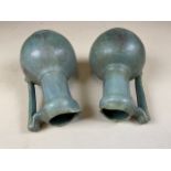 A pair of Ruskin style pottery vases. H:15cm