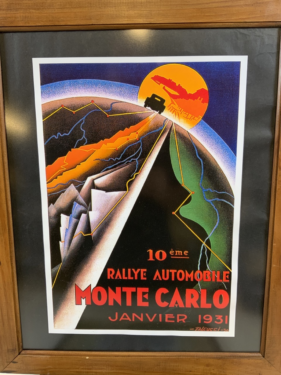 Two modern prints. Monte Carlo 1931 and a US army print Size inc frame approx W:40cm x H:48cm - Image 2 of 3