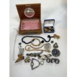 A quantity of jewellery to include a Rossiter cocktail watch a ring marked 925 and more.