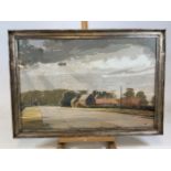 EDWARD LOXTON KNIGHT RBA (British, 1905-1993) signed, tempera painting. Entitled the grass roads,