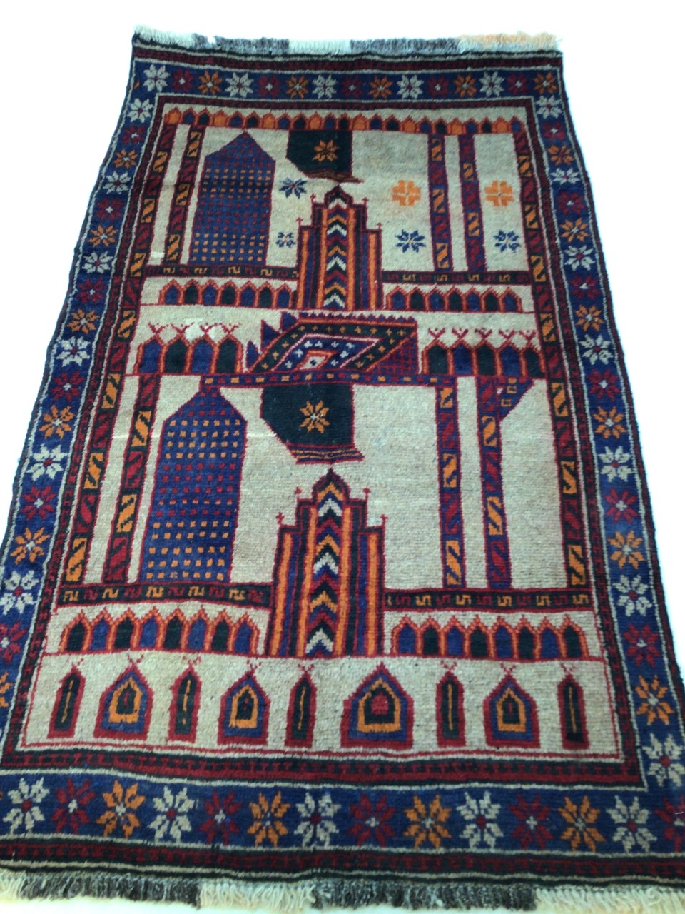 An Old Baluchi Rug W:80cm x H:138cm - Image 2 of 3