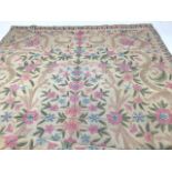 A Kashmiri Hand Stitch silk chain rug W:115cm x H:176cm