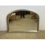 A modern over mantle mirror. W:104cm x H:83cm
