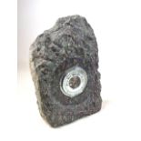 Barometer inset in a heavy granite stone. Untested, but appears correct for conditions at time of