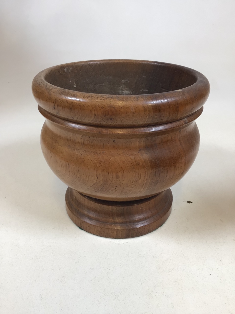 A wall mounted vintage phone, a desk bell, a treen vessel and a book shaped photograph box - Image 2 of 5