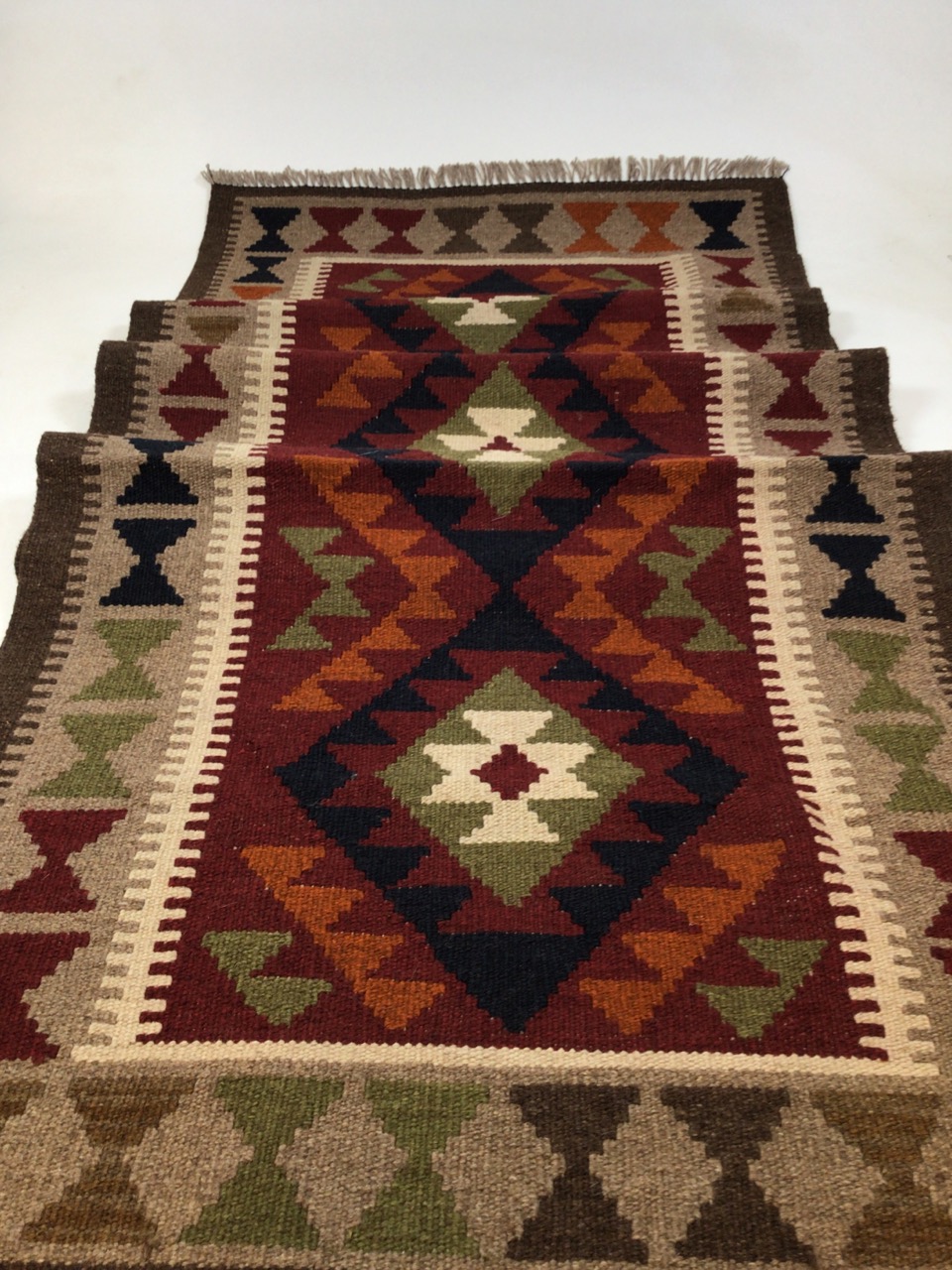 A Maimana Kilim Runner W:83cm x H:289cm - Image 3 of 3