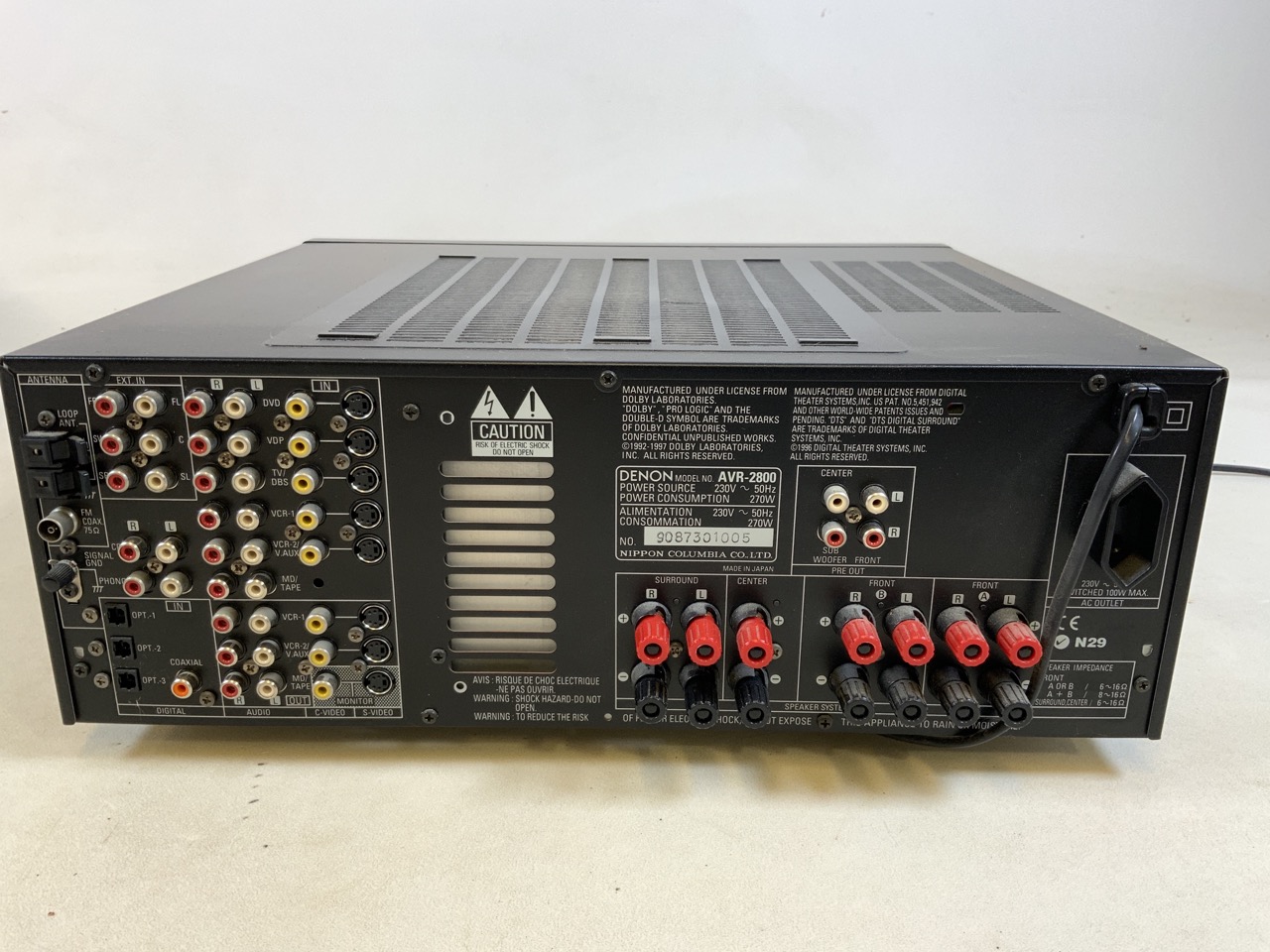 A Denon AV Surround Receiver AVR-2800 W:43cm x H:17cm - Image 5 of 5