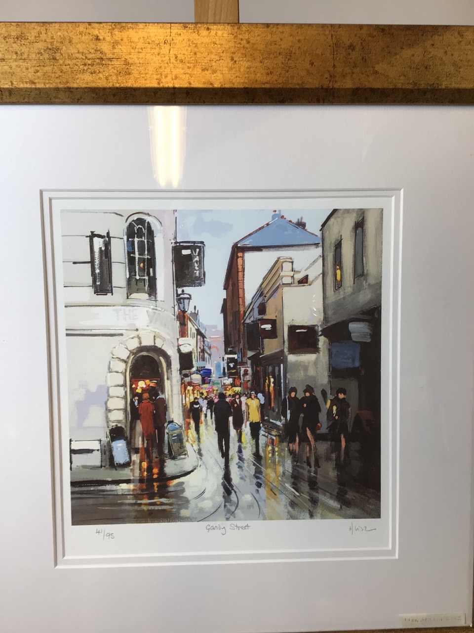 Henderson Cisz ( 1960) Gandy Street. A limited edition print 41/95 signed to lower margin. W:27cm - Image 2 of 4