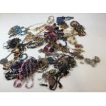 A large quantity of costume jewellery