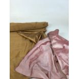 8m (110cm width) gold Dupion silk and 5m of pink