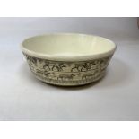 A vintage Danish Rogildd bowl 180 decorated with reindeer W:29cm x H:11cm