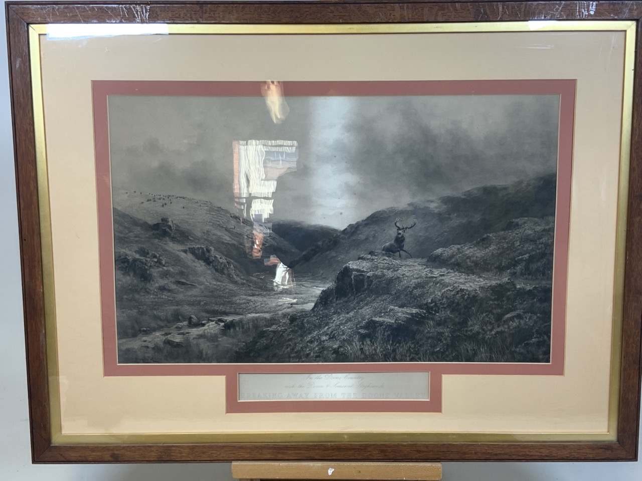 Two large etchings by Douglas Adams in gilt and oak frames. W:89cm x H:66cm - Image 2 of 8