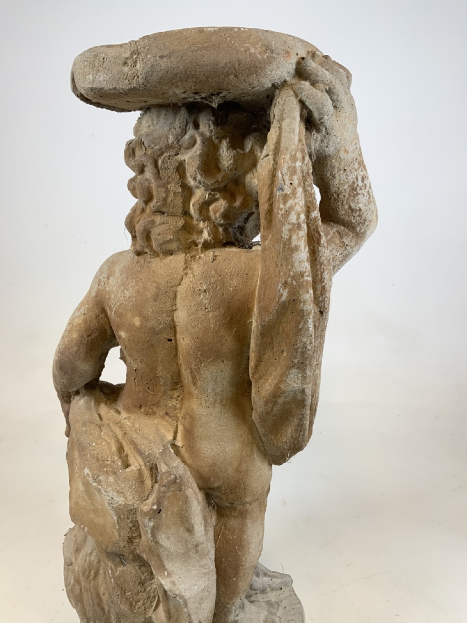 A reconstituted stone jardiniere statue of a cherub. - Image 6 of 7