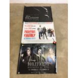 Three movie posters of Maleficent and Fighting with my Family W:101cm x H:76cm