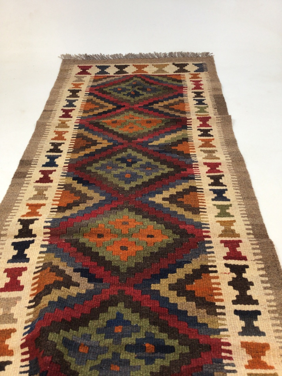 A Maimana Kilim runner W:64cm x H:199cm - Image 2 of 3