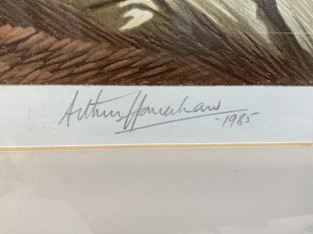Arthur Homeshaw, RWA, RA (1933-2011 Britsih)) Linocut Hillside Silhouette. limited edition 19 of - Image 3 of 7