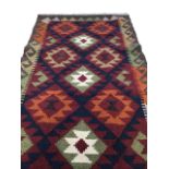 A Maimana Kilim Runner W:86cm x H:397cm