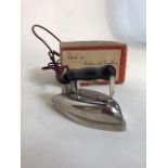 A boxed vintage travel iron - a Roblec Junior