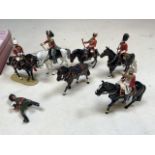 Six cavilliers lead figures on horseback.