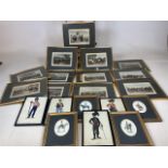 Twelve R Ackermanns framed and glazed military scraps together with eight other military prints W: