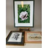 An original water colour by M Robotham a Spencer Tart print and another.