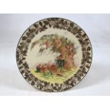 A Royal Doulton charger - Under the Greenwood tree W:38cm